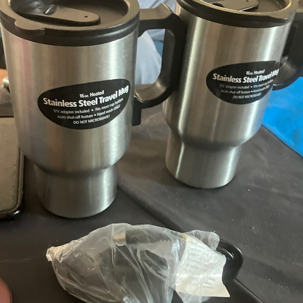 Stainless Steel Travel Mug Set with car adapter